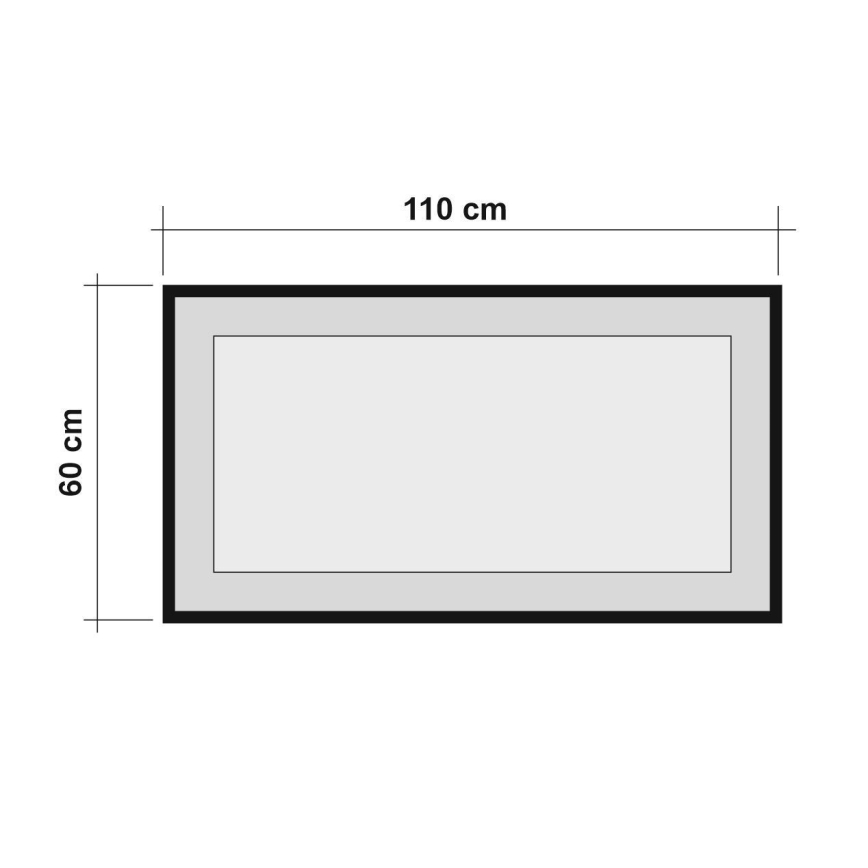 Väggspegel QUANTUM 60x110 cm brun/svart