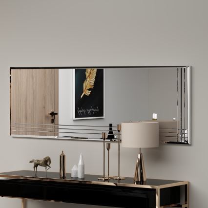 Väggspegel TRIO 120x40 cm skinande krom