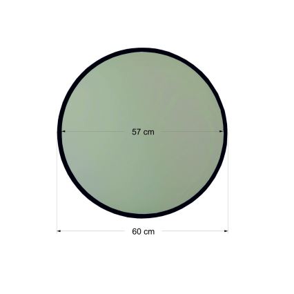 Väggspegel YUVARLAK diameter 60 cm svart