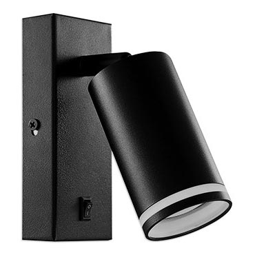 Väggspotlight 1xGU10/35W/230V svart