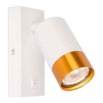 Väggspotlight 1xGU10/35W/230V vit/gyllene