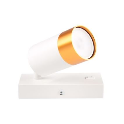 Väggspotlight 1xGU10/35W/230V vit/gyllene