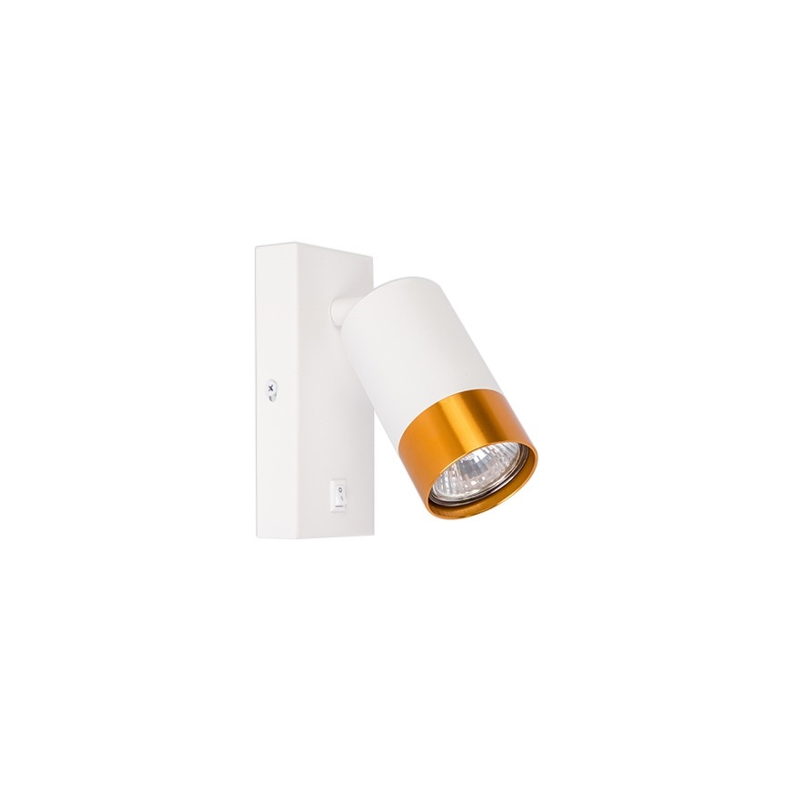 Väggspotlight 1xGU10/35W/230V vit/gyllene