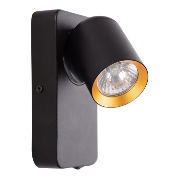 Väggspotlight ANDY 1xGU10/8W/230V svart/guld