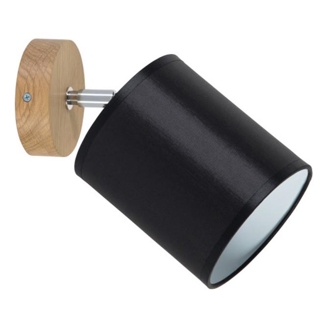 Väggspotlight APRILLIA 1xE27/25W/230V ek svart