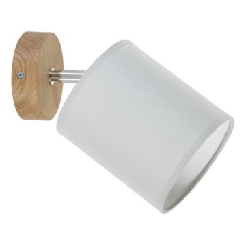 Väggspotlight APRILLIA 1xE27/25W/230V grå ek