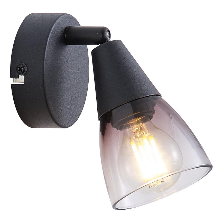Väggspotlight CLASSY 1xE14/7W/230V rökig