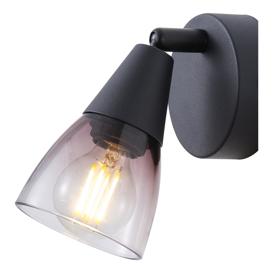 Väggspotlight CLASSY 1xE14/7W/230V rökig