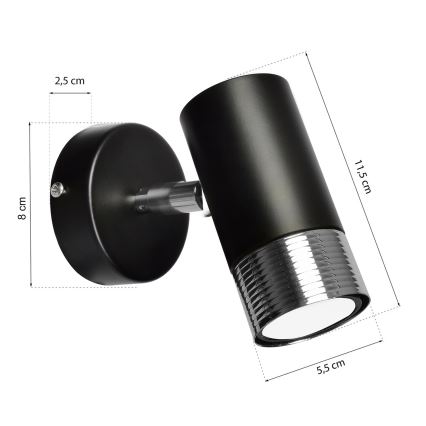 Väggspotlight DANI 1xGU10/8W/230V