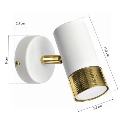 Väggspotlight DANI 1xGU10/8W/230V
