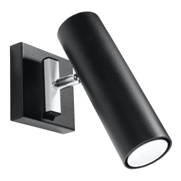 Väggspotlight DIREZIONE 1xGU10/40W/230V svart