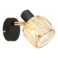 Väggspotlight DUBAI 1xE14/40W/230V svart/guld