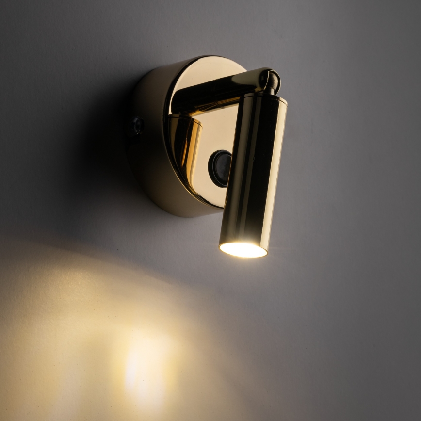 Väggspotlight ENZO 1xG9/8W/230V guld