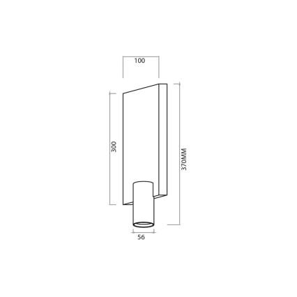Väggspotlight GENESIS 1xGU10/8W/230V svart