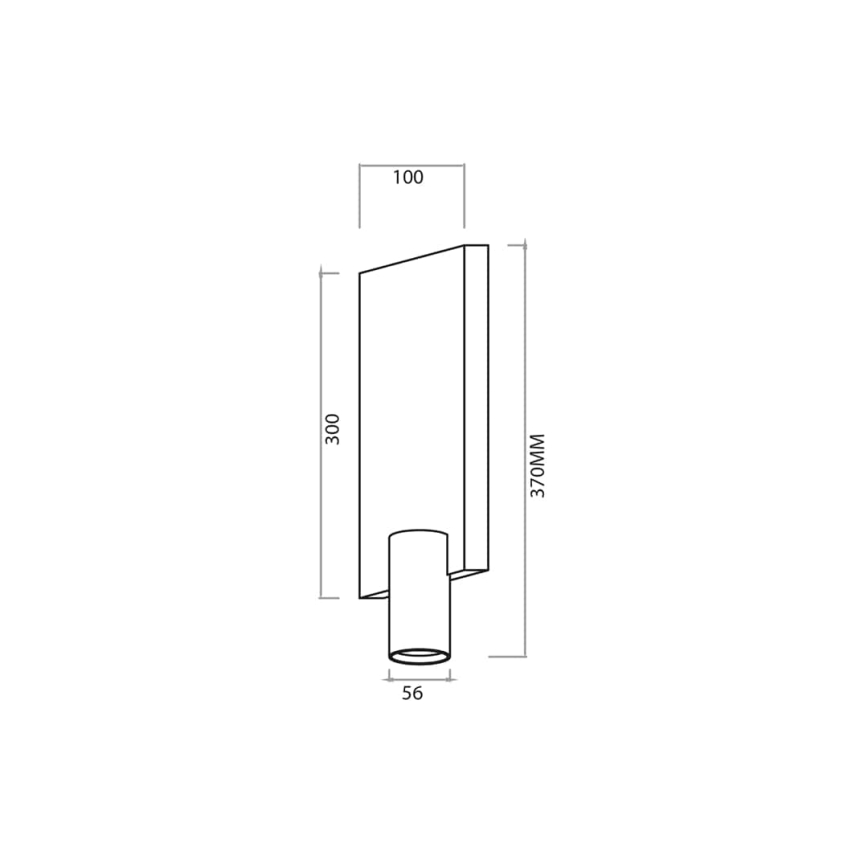 Väggspotlight GENESIS 1xGU10/8W/230V svart