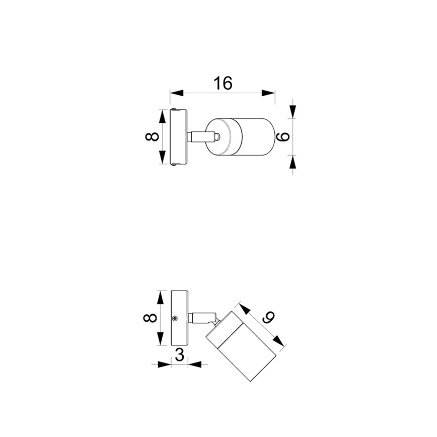 Väggspotlight JOKER 1xGU10/25W/230V grön/guld