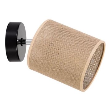 Väggspotlight JUTE 1xE27/25W/230V - FSC-certifierad