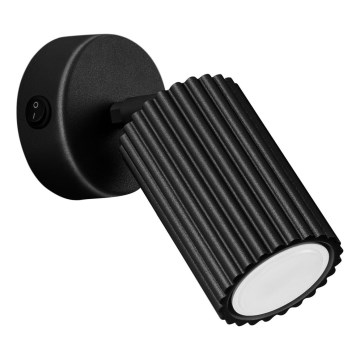 Väggspotlight KARBON 1xGU10/10W/230V svart