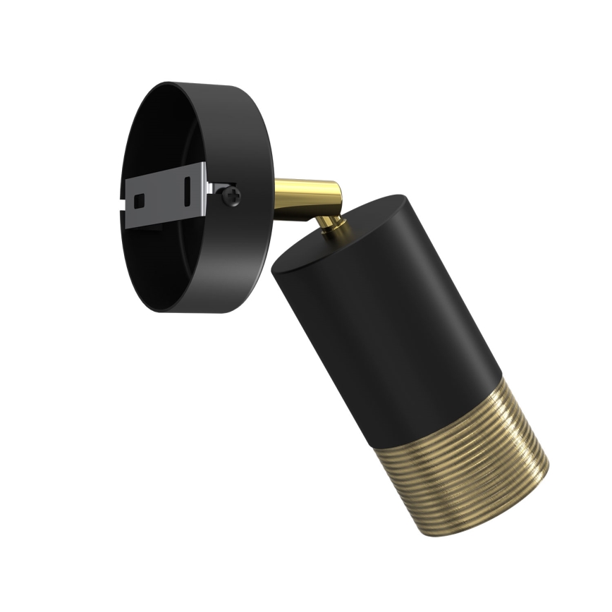 Väggspotlight LINK 1xGU10/8W/230V svart/mässing