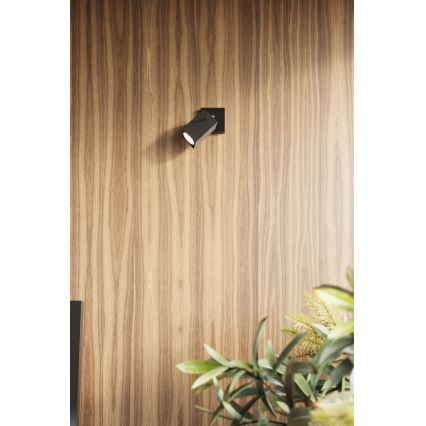 Väggspotlight MERIDA 1xGU10/40W/230V svart