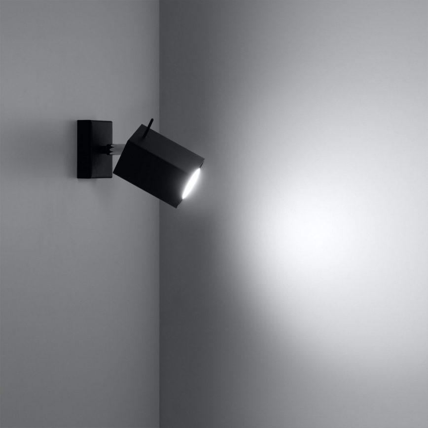 Väggspotlight MERIDA 1xGU10/40W/230V svart