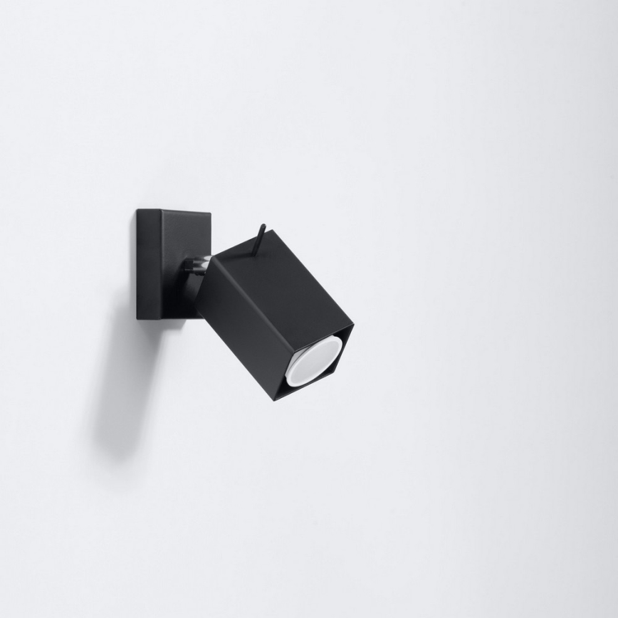 Väggspotlight MERIDA 1xGU10/40W/230V svart