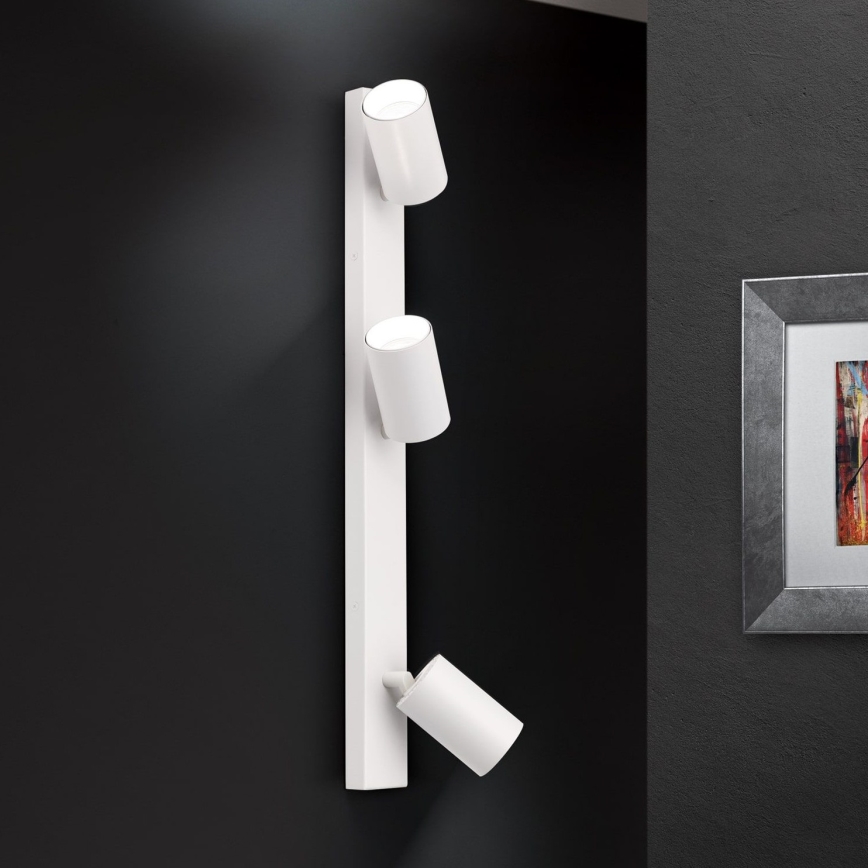 Väggspotlight SEAN 3xGU10/13W/230V vit