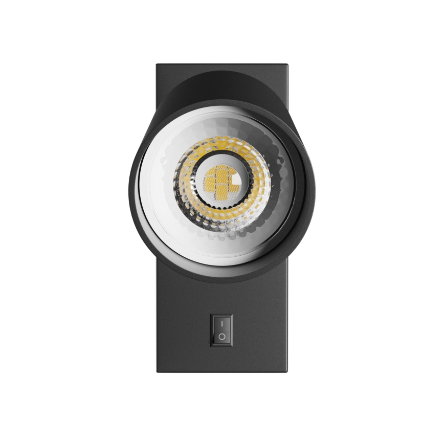 Väggspotlight SQUALLA VARIOSA 1xGU10/10W/230V svart