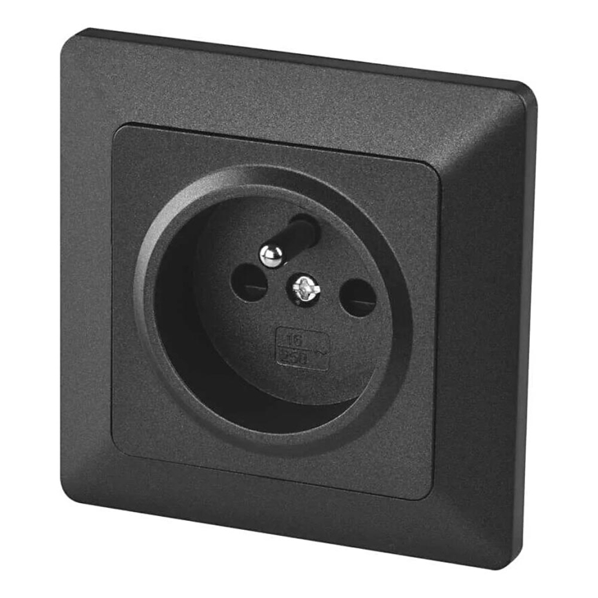 Vägguttag 250V/16A antracit