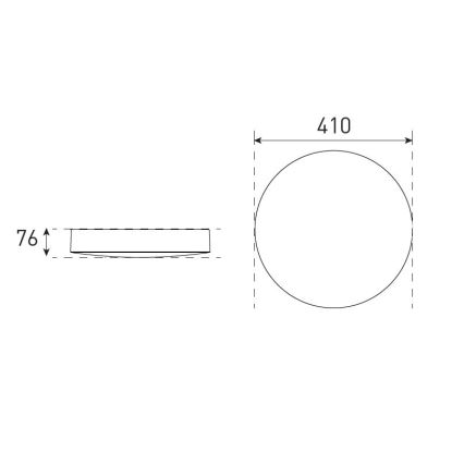 LED Dimbart badrumsplafond VARIO LUMO LED/22/32W/230V 3000/4000/5700K Ø 41 cm IP44 svart