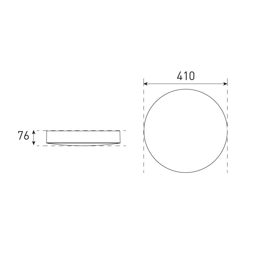 LED Dimbart badrumsplafond VARIO LUMO LED/22/32W/230V 3000/4000/5700K Ø 41 cm IP44 svart