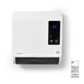 Värmare med LED-display och termostat 2000W/230V IP22 + fjärrkontroll
