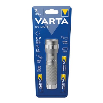 Varta 15638101421 - LED ficklampa UV LIGHT UV/3xAAA