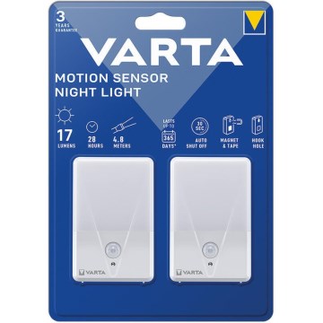 Varta 16624101402 - KIT 2x LED nattlampa med sensor NIGHT LIGHT LED/3xAAA