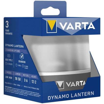 Varta 17670101111 - LED Uppladdningsbar belysning DYNAMO LANTERN LED/5V IP54
