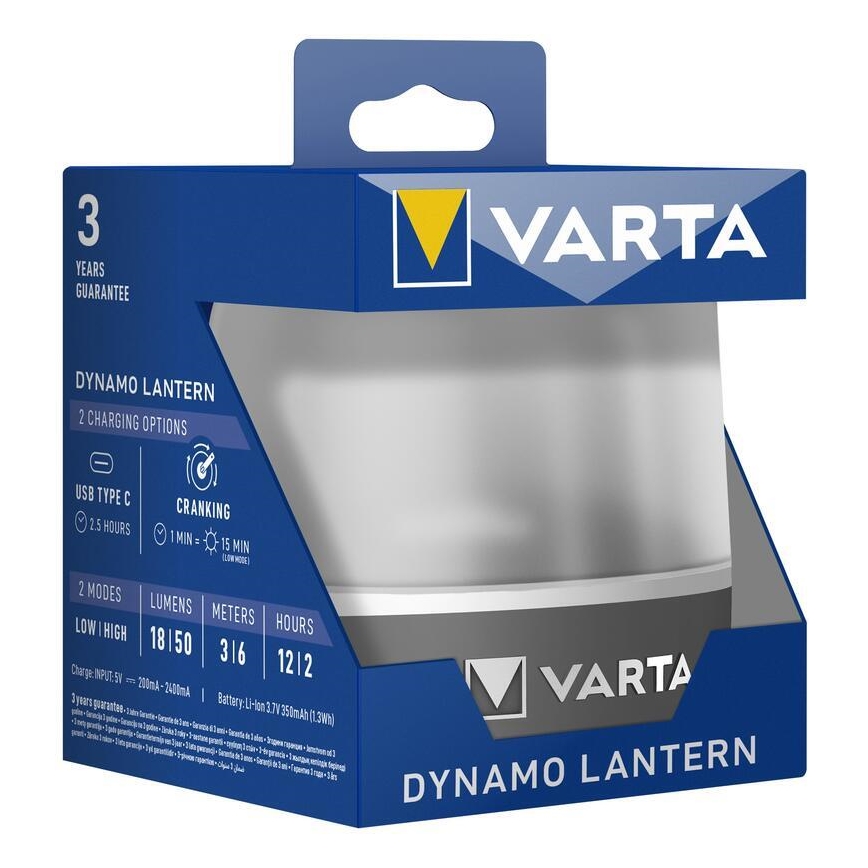 Varta 17670101111 - LED Uppladdningsbar belysning DYNAMO LANTERN LED/5V IP54