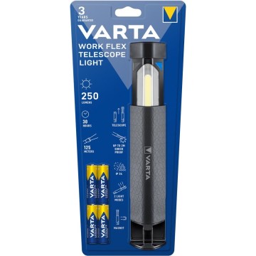 Varta 18646101421 - LED ficklampa WORK FLEX LED/4xAA IP54