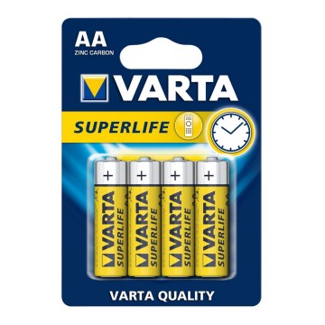 Varta 2006 - 4 st Bilbon Zinkbatterier SUPERLIFE AA 1,5V