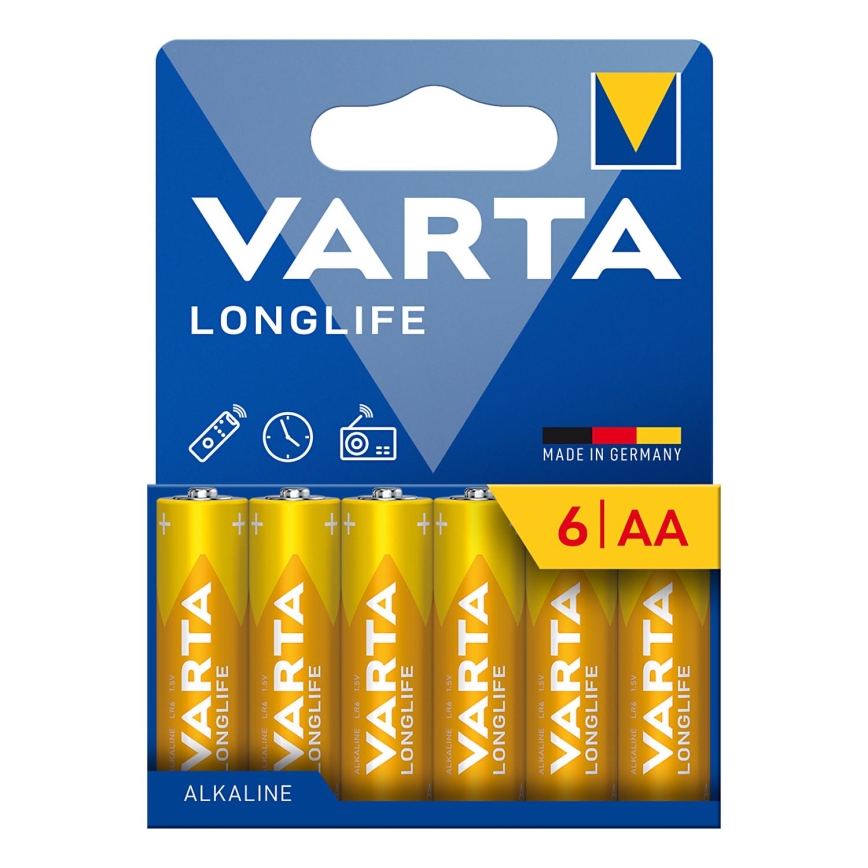 Varta 4106101736 - 6 delar Alkaliskt batteri LONGLIFE AA 1,5V