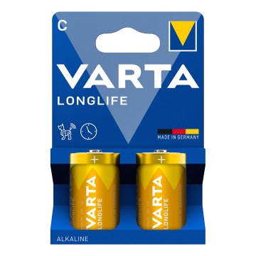 Varta 4114101422 - 2 delar Alkaliskt batteri LONGLIFE LR14/C 1,5V