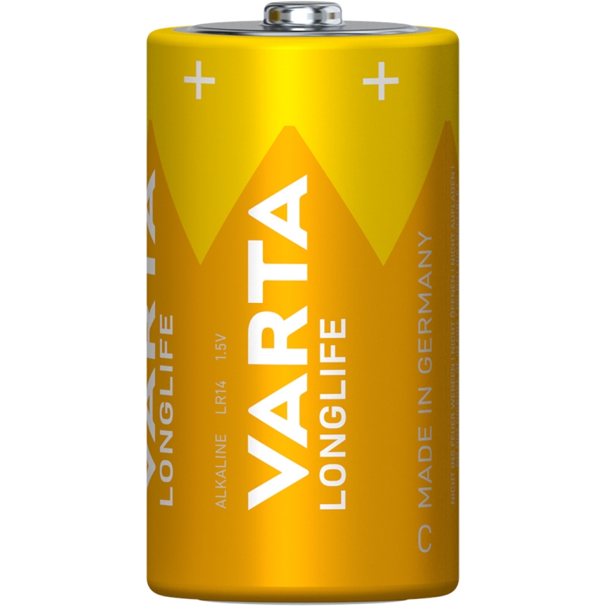 Varta 4114101422 - 2 delar Alkaliskt batteri LONGLIFE LR14/C 1,5V