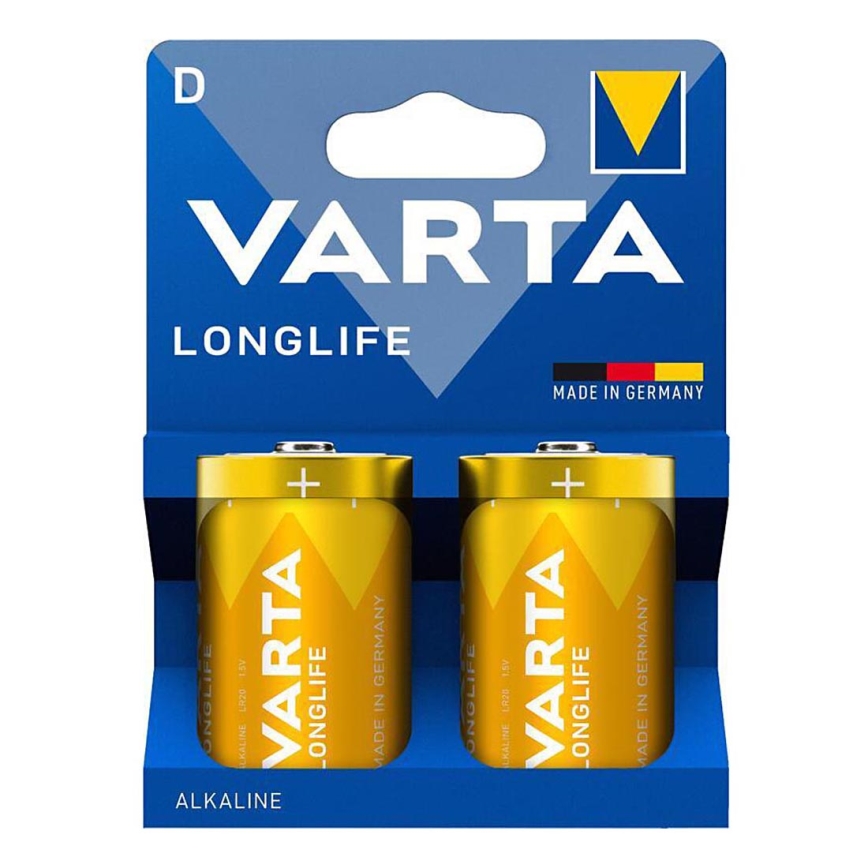 Varta 4120101422 - 2 delar Alkaliskt batteri LONGLIFE D 1,5V