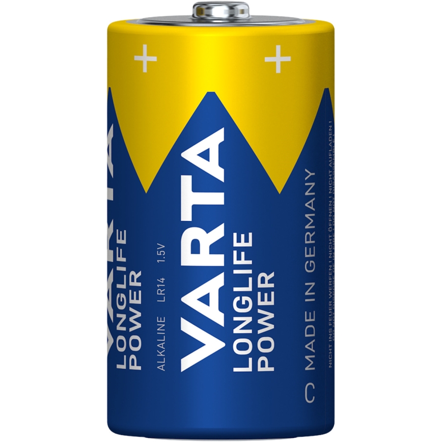 Varta 4914121422 - 2 st Alkalinebatterier LONGLIFE POWER LR14/C 1,5V