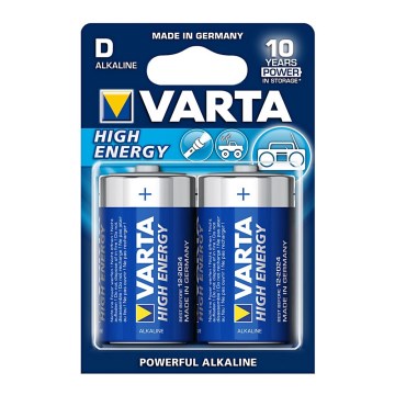 Varta 4920 - 2 st Alkalisk batteri HIGH ENERGY D 1,5V