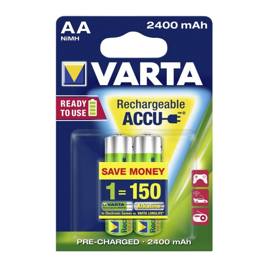 Varta 56706 - 2st Laddningsbara Batterier  ACCU AA NiMH/2100mAh/1,2V