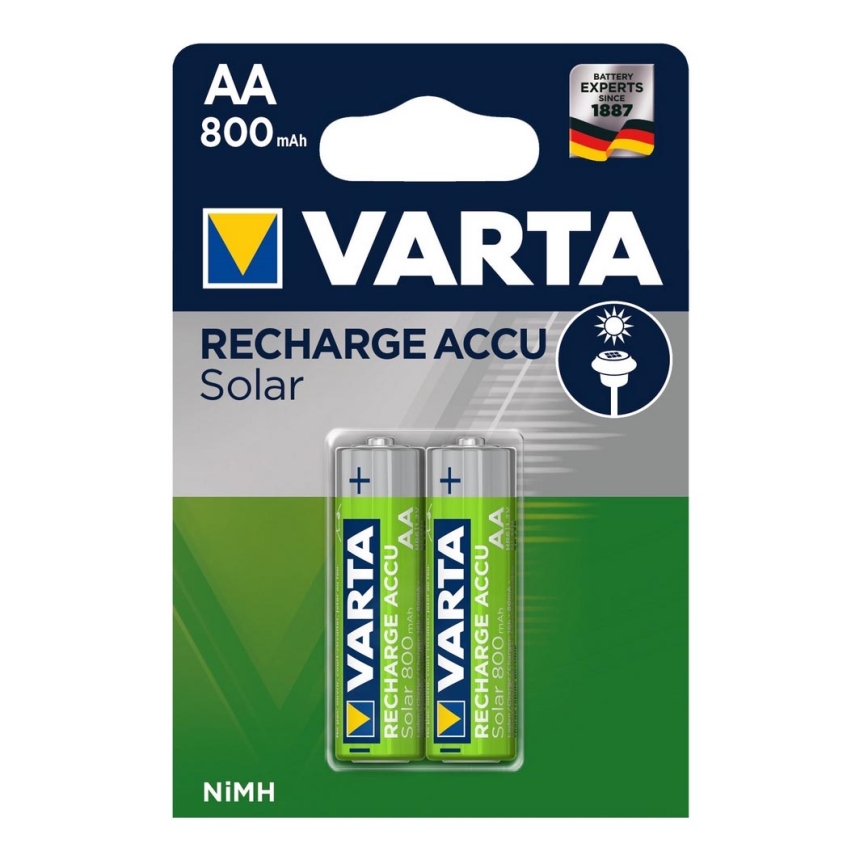 Varta 56736 - 2st Laddningsbara Batterier Sollampa ACCU AA NiMH/800mAh/1,2V