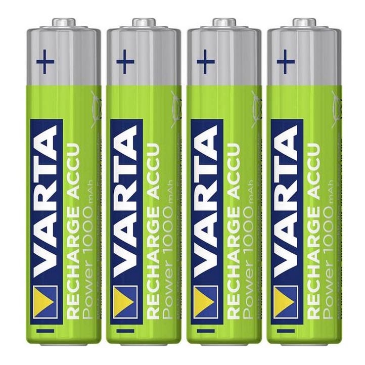 Varta 5703301404 - 4st Laddningsbara Batterier RECHARGE  AAA 1,2V