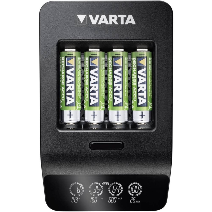 VARTA 57684 - LCD Smart Laddare 4xAA/AAA charging 1,5h