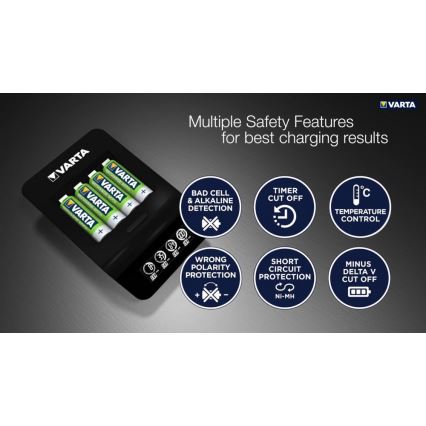 VARTA 57684 - LCD Smart Laddare 4xAA/AAA charging 1,5h