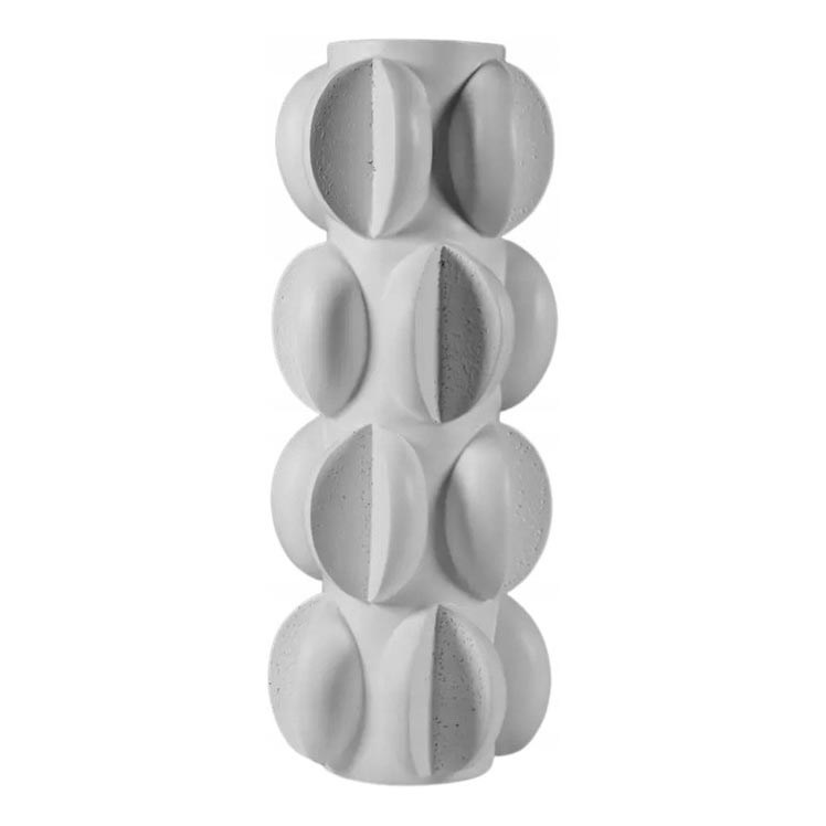 Vas 37x19 cm harts/matt vit